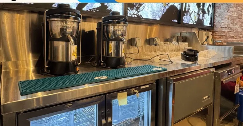 Commercial beverage and refrigeration station