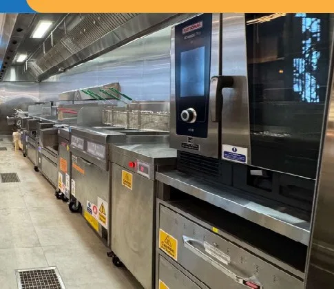Commercial kitchen hot line
